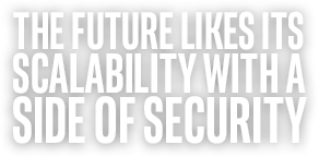 THE FUTURE LIKES ITS SCALABILITY WITH A SIDE OF SECURITY