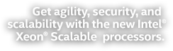 Get agility, security, and scalability with the new Intel® Xeon® processor Scalable Family.