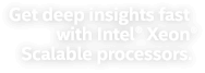 Get deep insights fast with Intel® Xeon® Scalable processors.